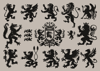 Heraldic Griffon Vector Image Vector Art & Graphics