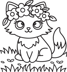 Adorable Cute Cat Coloring Pages - Playful Kittens & Kawaii Cat Designs for Kids & Adults, Printable PDF, Fun & Relaxing Feline Art Therapy