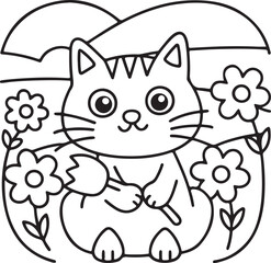 Adorable Cute Cat Coloring Pages - Playful Kittens & Kawaii Cat Designs for Kids & Adults, Printable PDF, Fun & Relaxing Feline Art Therapy