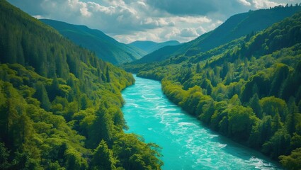Obraz premium Beautiful Kanas Scenic Area in Altay Region, Xinjiang, China