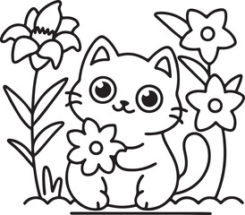 Adorable Cute Cat Coloring Pages - Playful Kittens & Kawaii Cat Designs for Kids & Adults, Printable PDF, Fun & Relaxing Feline Art Therapy