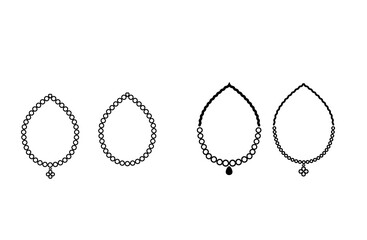 ネックレスのイラストセット