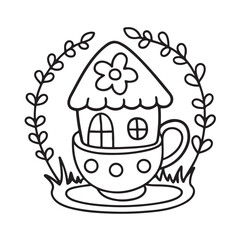 Black & White Designs, Victor Illustration, Line Art, Little Garden Bold Easy Coloring  Book, Little Garden Bold Easy Coloring  Pages, Coloring Book, Coloring Pages, Printable Coloring Pages