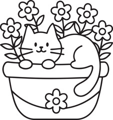 Adorable Cute Cat Coloring Pages - Playful Kittens & Kawaii Cat Designs for Kids & Adults, Printable PDF, Fun & Relaxing Feline Art Therapy