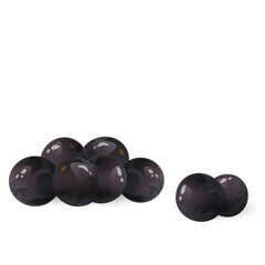 Jaboticaba fruit, exotic brazilian berries. Perfect for food packaging, healthy eating designs, recipe books, botanical projects, and tropical fruit collections