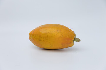 Single pawpaw with white background