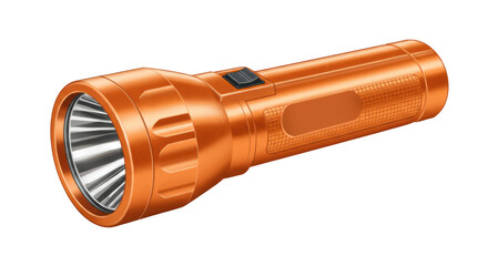 Isolated Orange Flashlight