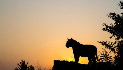 Iconic India: Faded Tiger and Peacock Art