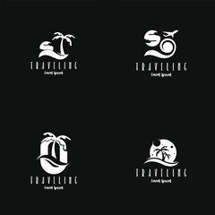 Traveling vacation logo design template