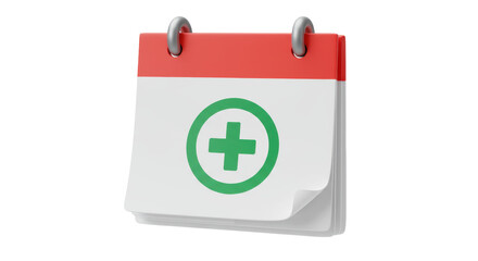 Isolated Calendar with Plus Sign