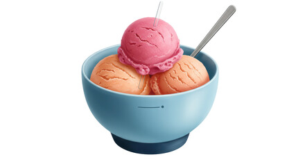 Isolated Bowl of Ice Cream