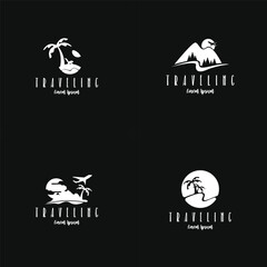 Traveling vacation logo design template