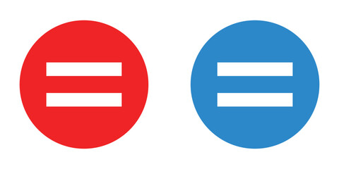 equal sign icon. equity symbol. justice symbol. equal calculator math icon symbol. vector illustration on transparent background