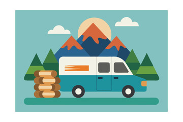 camping in the mountains