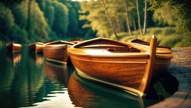 Summer paddle boats on Lake Titti with a scenic mountain background
