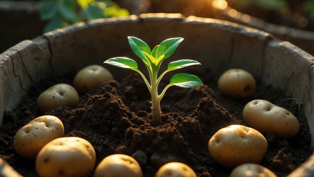 How to prepare potatoes for planting and chitting in trays for home-grown greensprouting