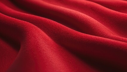 Red suede fabric background with velvet texture and abstract paint effect