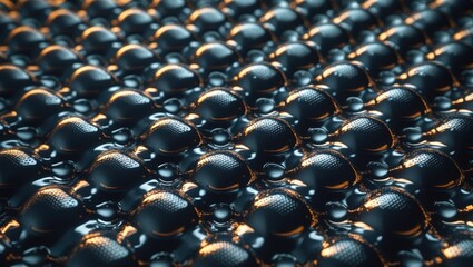 Obraz premium Black bubble wrap texture for eco-friendly packaging background
