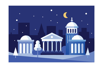 Fototapeta premium vector illustration of an old building