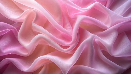 Fototapeta premium Pink fabric pattern with textile texture for a table or bed setting