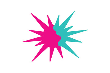 3d render of a red and yellow star