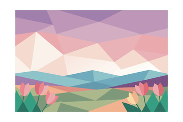 Obraz premium abstract background with triangles