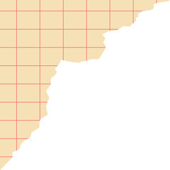 Grid Torn Paper Corner