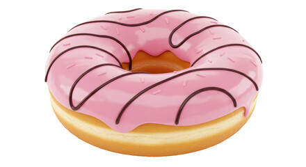Isolated Pink Donut