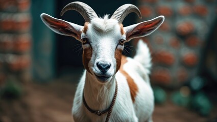 Beautiful Indian breed goats on a farm showcasing dairy animals with a focus on goats