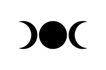 Triple moon goddess symbol wicca pagan witchcraft