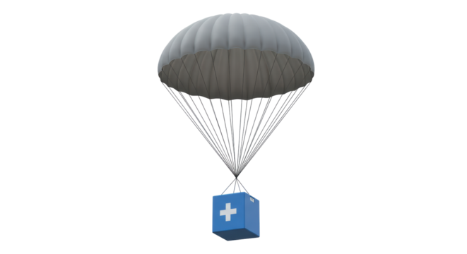 Isolated Medical Aid Parachute
