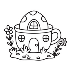 Black & White Designs, Victor Illustration, Line Art, Miniature Garden Bold & Easy Coloring Book, Miniature Garden Bold & Easy Coloring Book, Coloring Book, Coloring Pages, Printable Coloring Pages