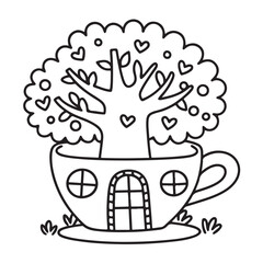 Black & White Designs, Victor Illustration, Line Art, Miniature Garden Bold & Easy Coloring Book, Miniature Garden Bold & Easy Coloring Book, Coloring Book, Coloring Pages, Printable Coloring Pages