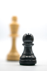 Fighting against a stronger opponent.
