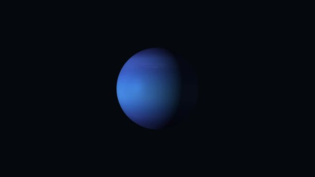 neptune globe loop animation on transparent