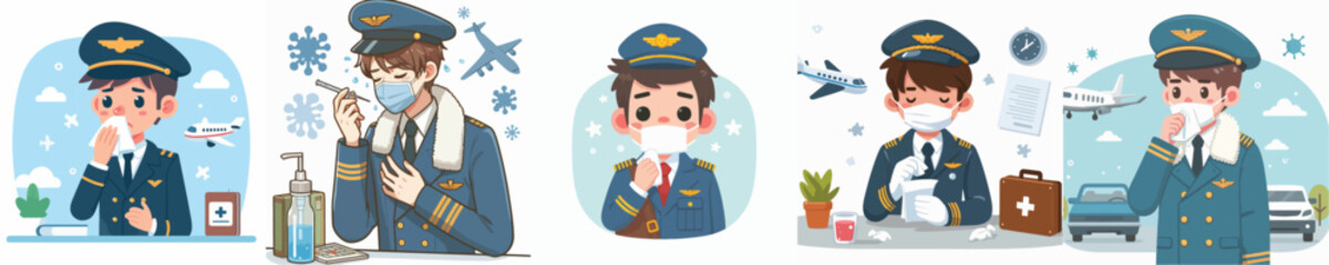 pilot character vector having flu