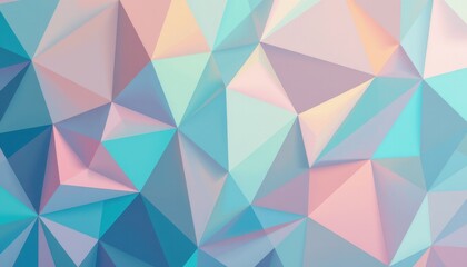 Obraz premium Abstract Pastel Geometric Background Low Poly Triangles Design Modern Texture