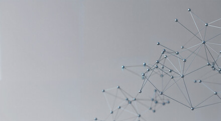 abstract digital background with lines and neural connections . Generative AI