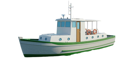 Naklejka premium Isolated Fishing Boat