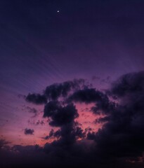 night sky with clouds