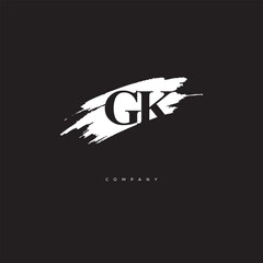 GK Brush Monogram Logo – Creative Minimalist Letter mark for Luxury Branding & Elegant Identity Design"
