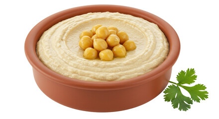 Isolated Bowl of Hummus