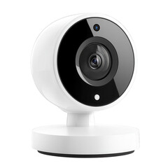 Securing peace of mind with a modern white security camera offering on transparent background