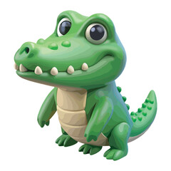 Fototapeta premium 3D style crocodile vector art.
