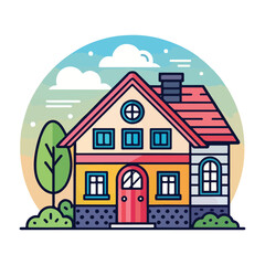 Fototapeta premium Illustration graphic vector of house building logo design Collection home icons. House symbol. Set of real estate objects and houses black icons isolated on white background. Vector illustration.