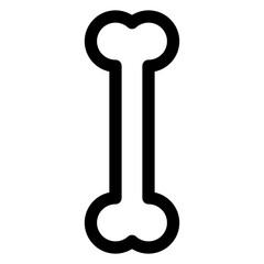 Bone is shown in black and white. The bone is a single bone, and it is the letter 