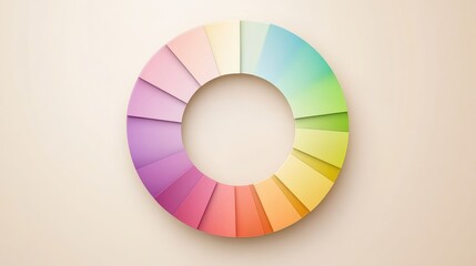 Fototapeta premium Clean infographic-style background with segmented circle charts in soft tech colors