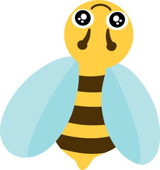 Cute Bee Cartoon Illustration