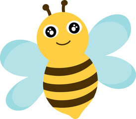 Cute Bee Cartoon Illustration