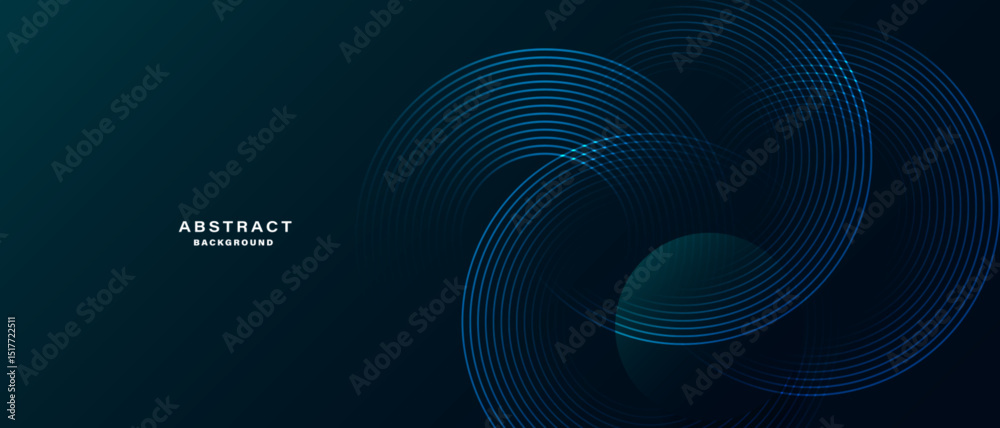 Fototapete Minimal abstract background with concentric circular lines